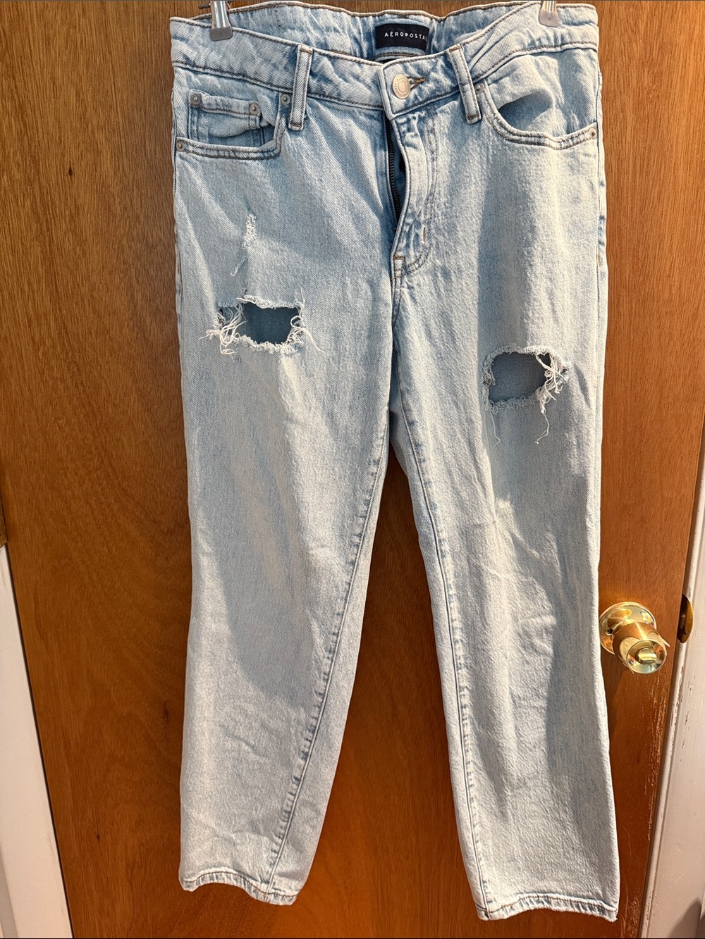 Aeropostale Light Blue Ripped Boyfriend Jeans